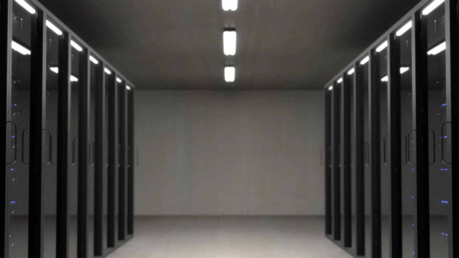 Server racks in a data centre corridor — NZ website hosting for small businesses