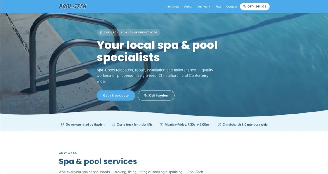 Pool-Tech — new website